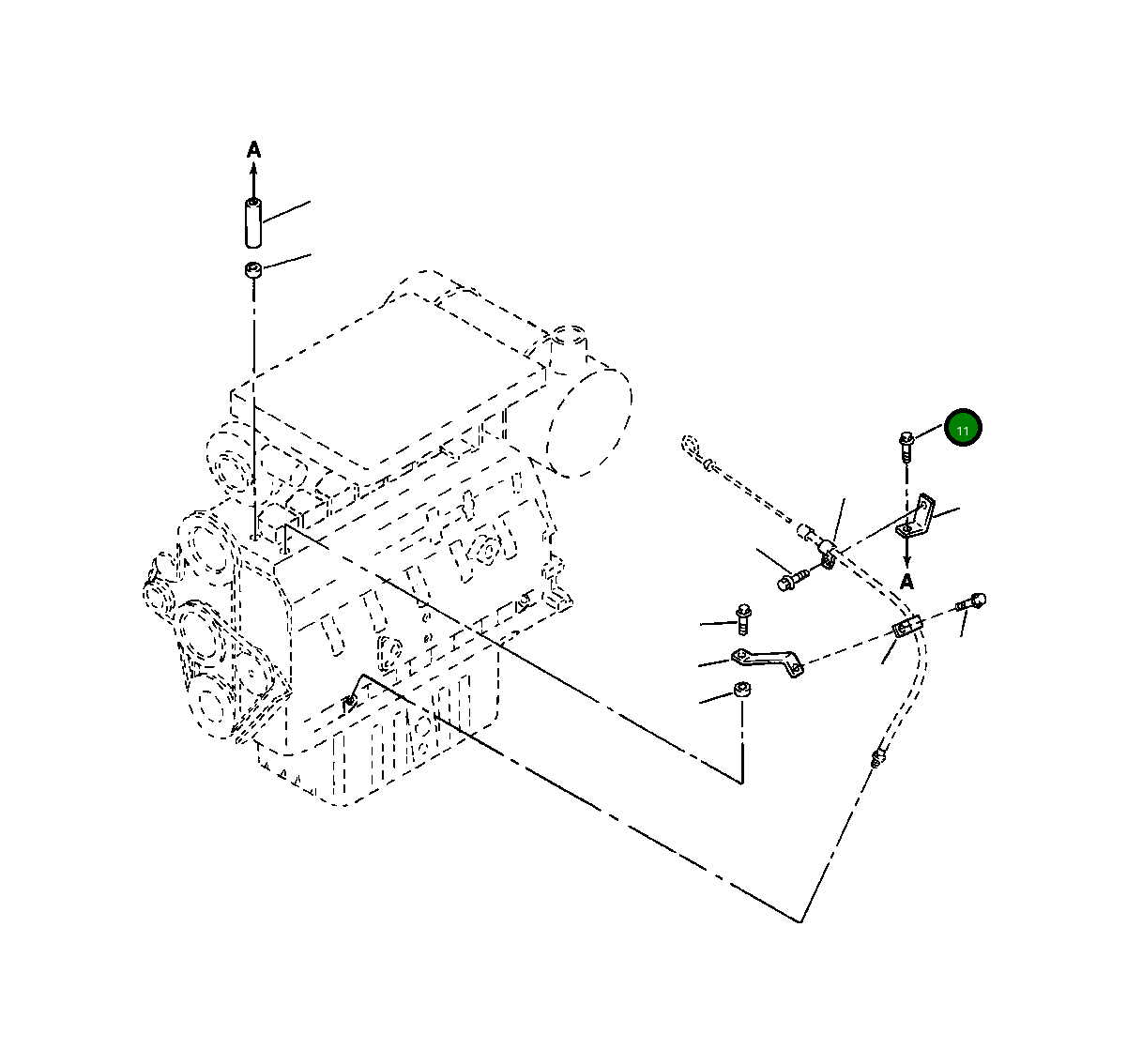 Болт 01436-D1020 Komatsu