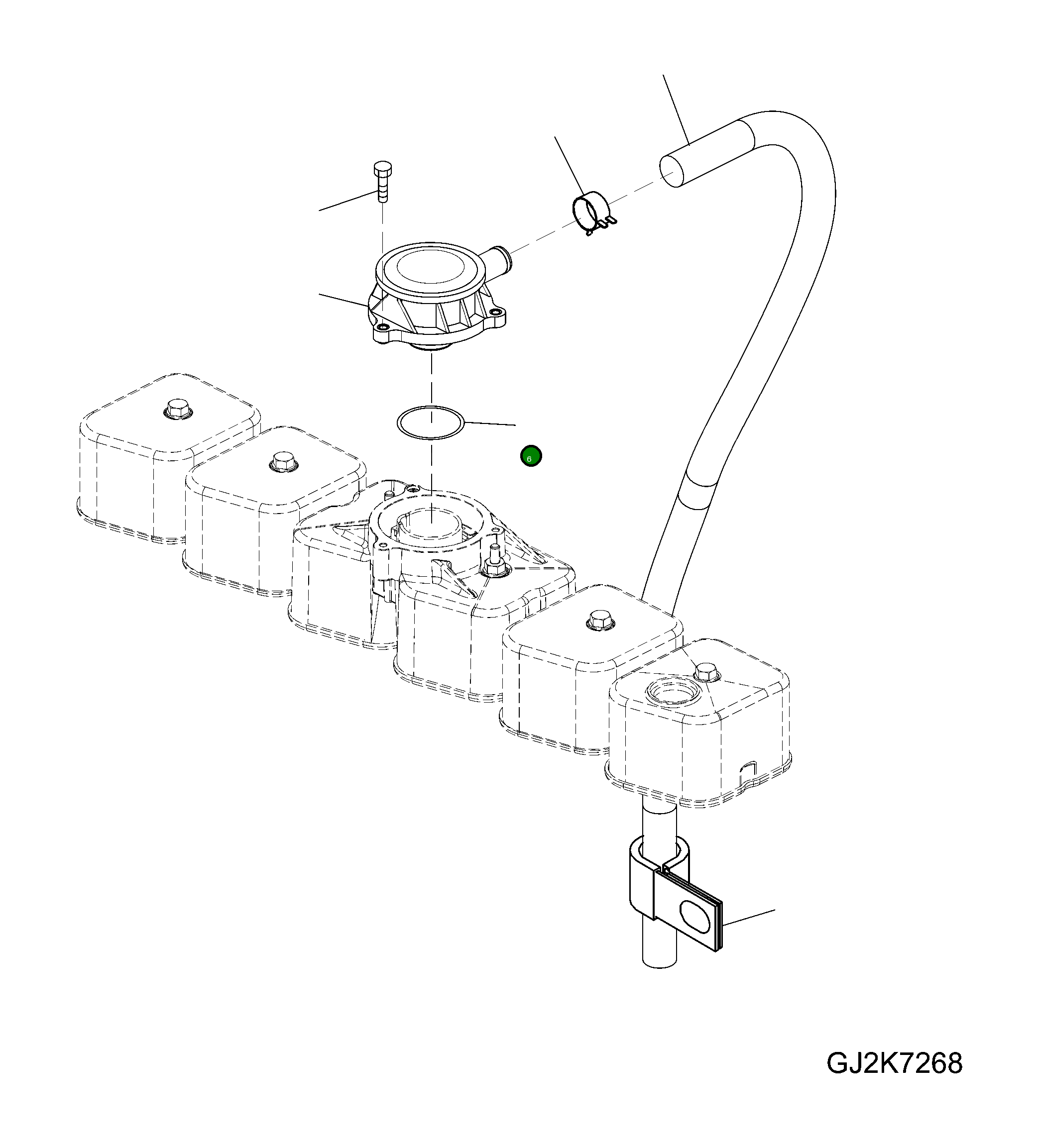 Кольцо уплотнительное (O-Ring) 6737-22-7220 Komatsu