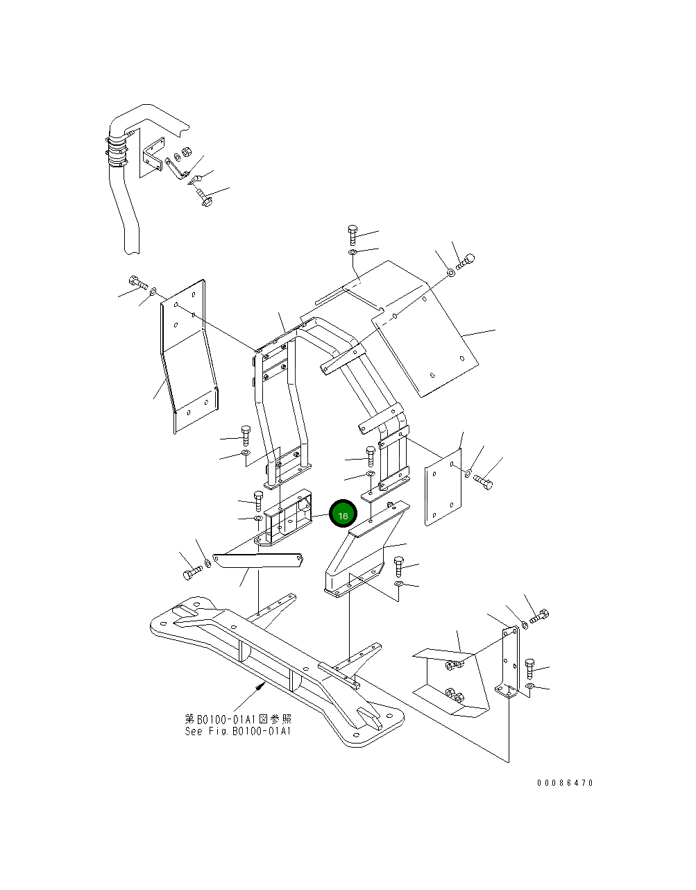 Крышка 42C-Z89-3781 Komatsu
