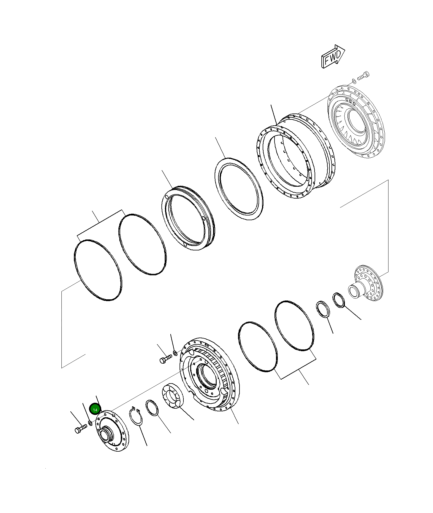 Крышка 23H-13-11250 Komatsu