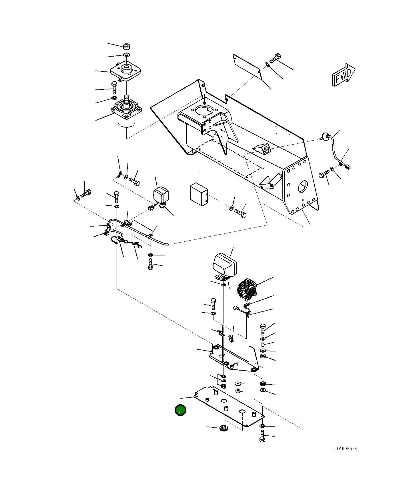 Крышка 561-86-8A930 Komatsu