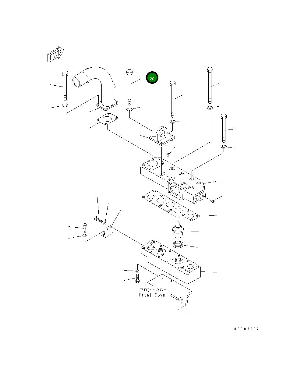 Болт 01011-81020 Komatsu
