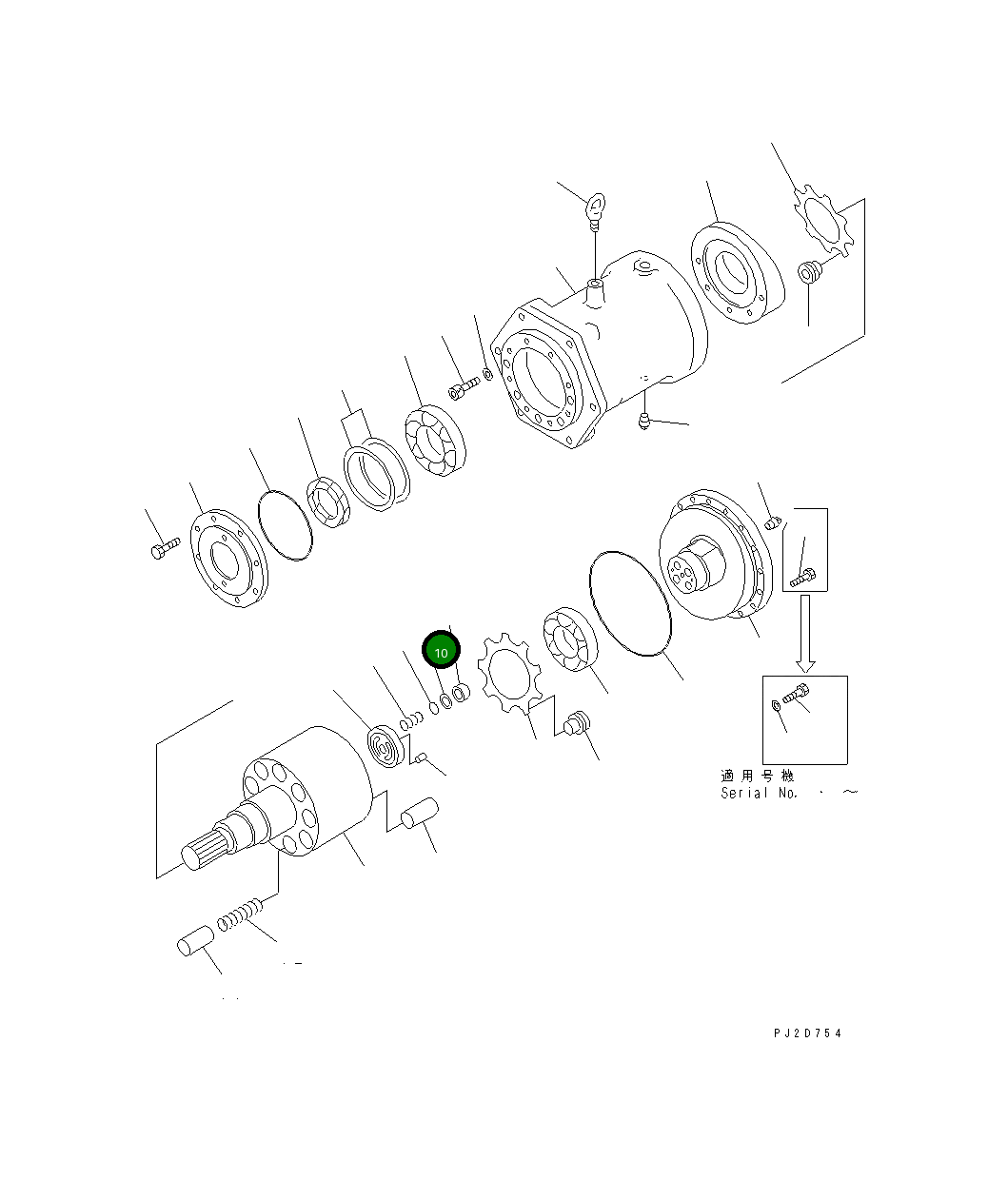 Кольцо 262-61-26140  Komatsu