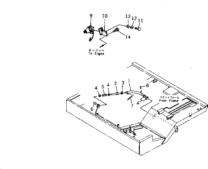 Болт YM26016-080164  Komatsu