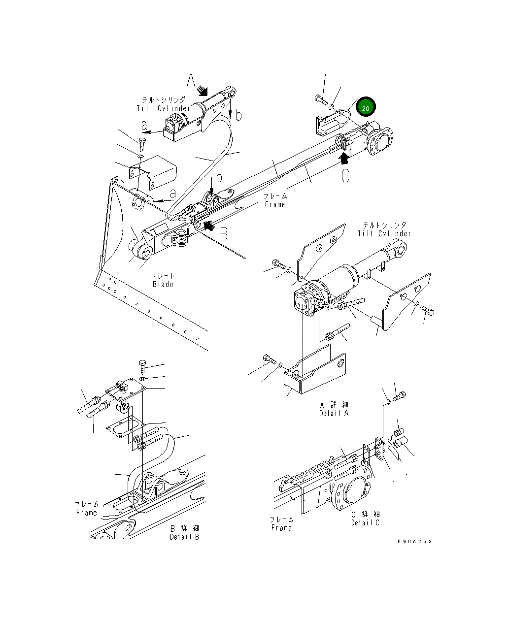 Крышка 13F-62-21110 Komatsu