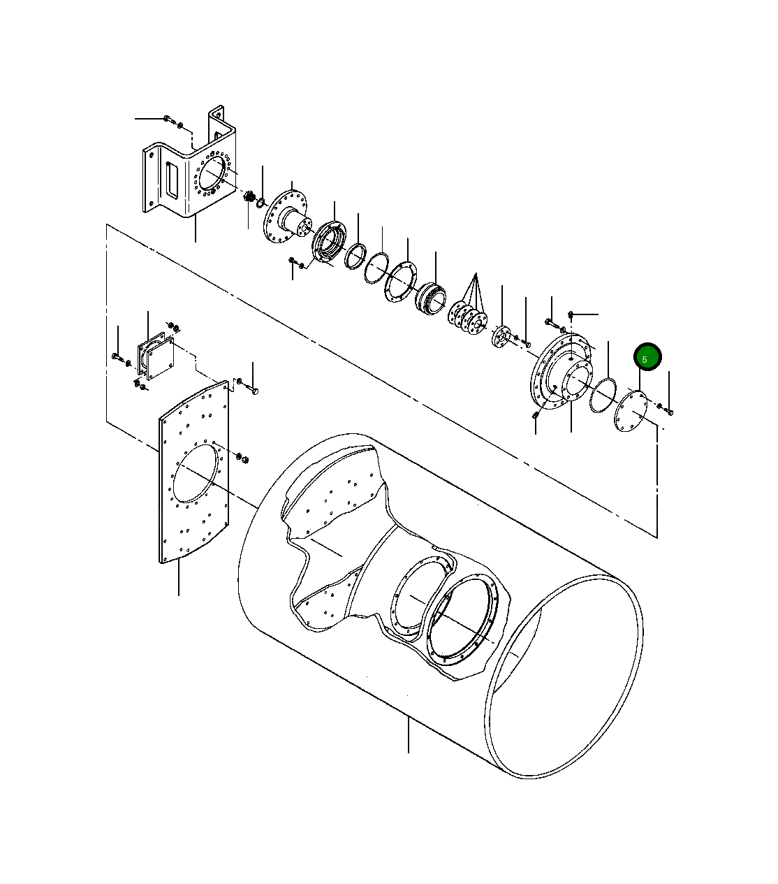 Крышка 1280 367 H1 Komatsu