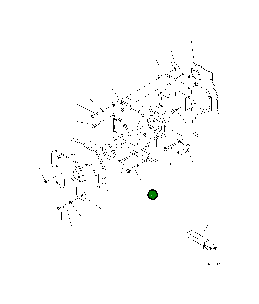 Болт 01435-20870 Komatsu