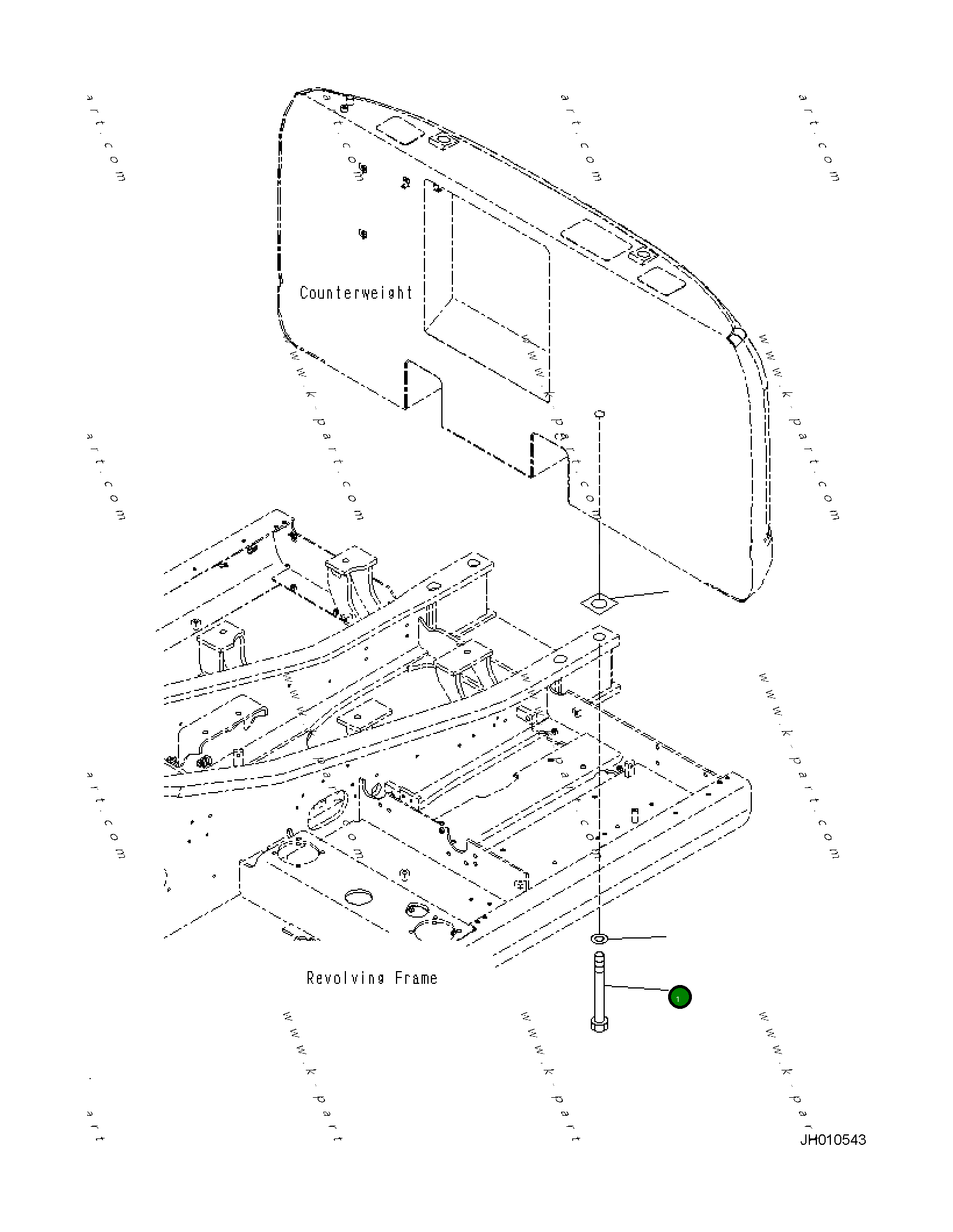 Болт 21K-46-42340 Komatsu