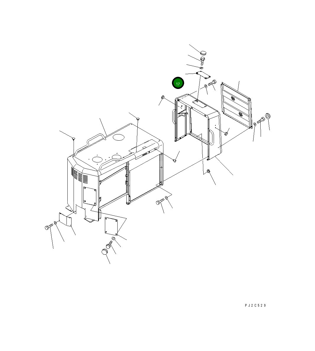 Крышка 23B-54-34131 Komatsu