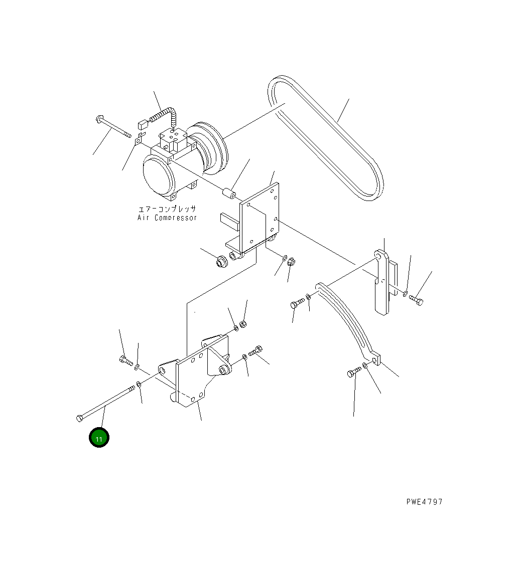 Болт 421-S62-2220  Komatsu