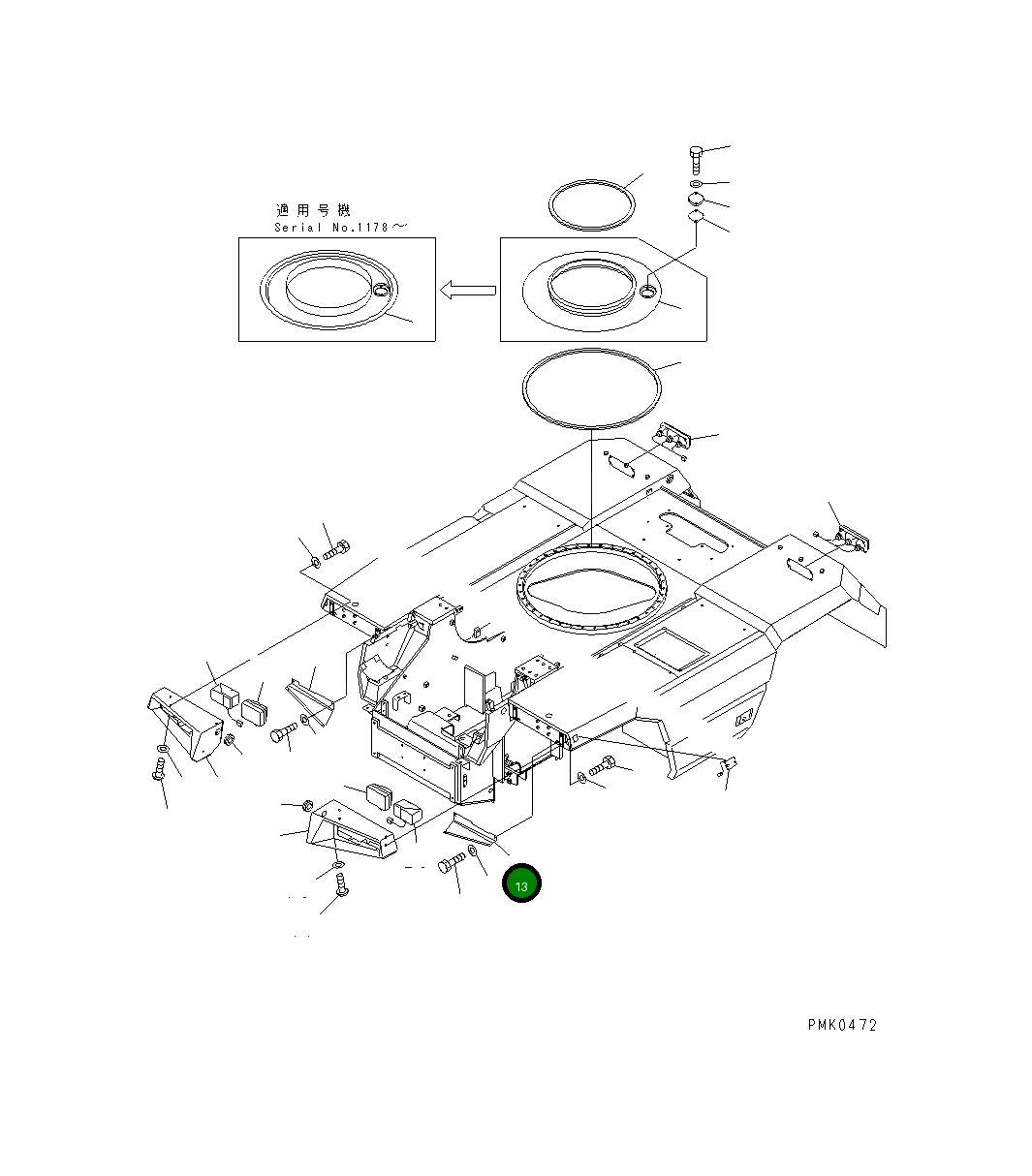 Крышка 21J-54-15310 Komatsu