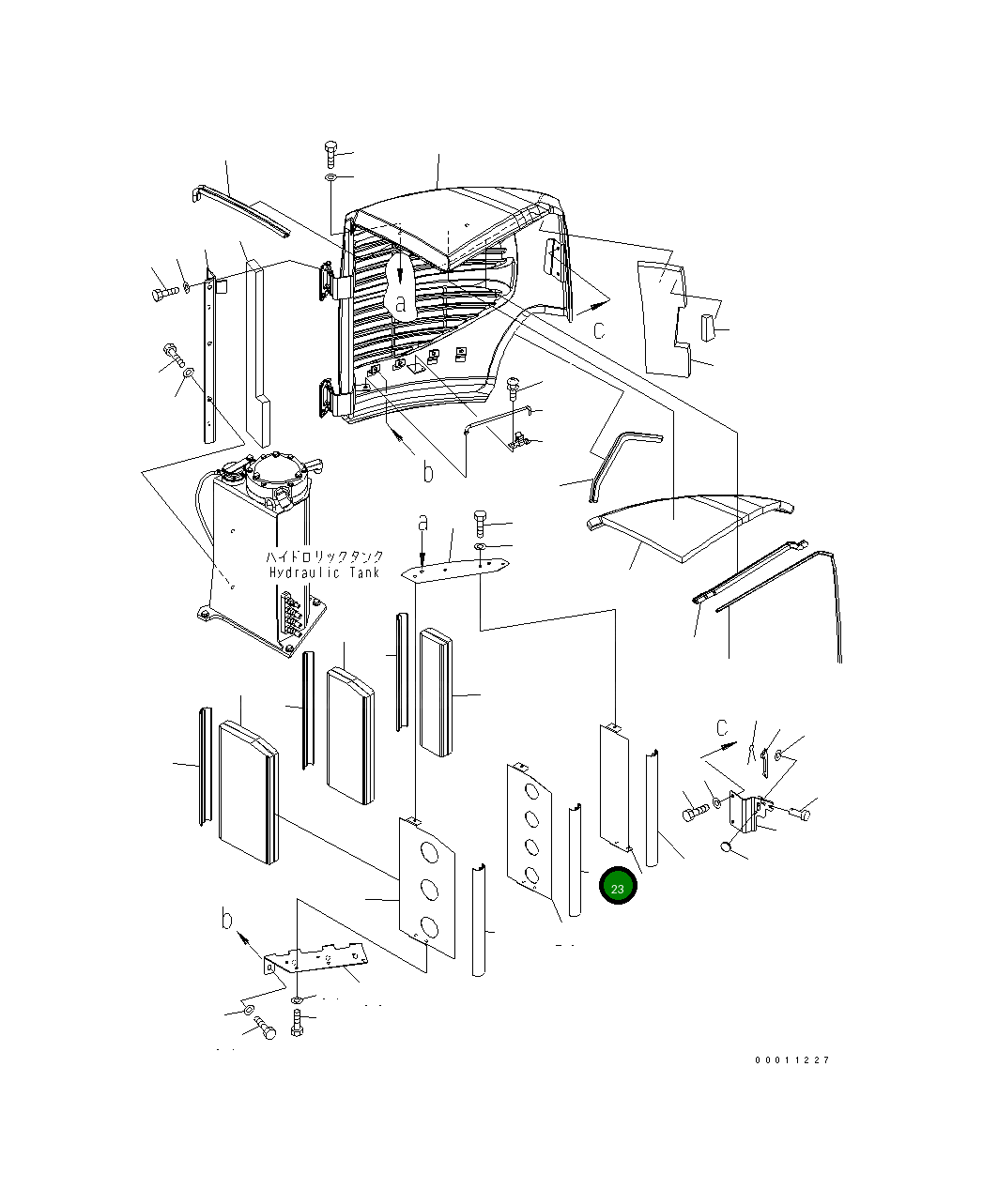 Крышка 22M-03-22220 Komatsu