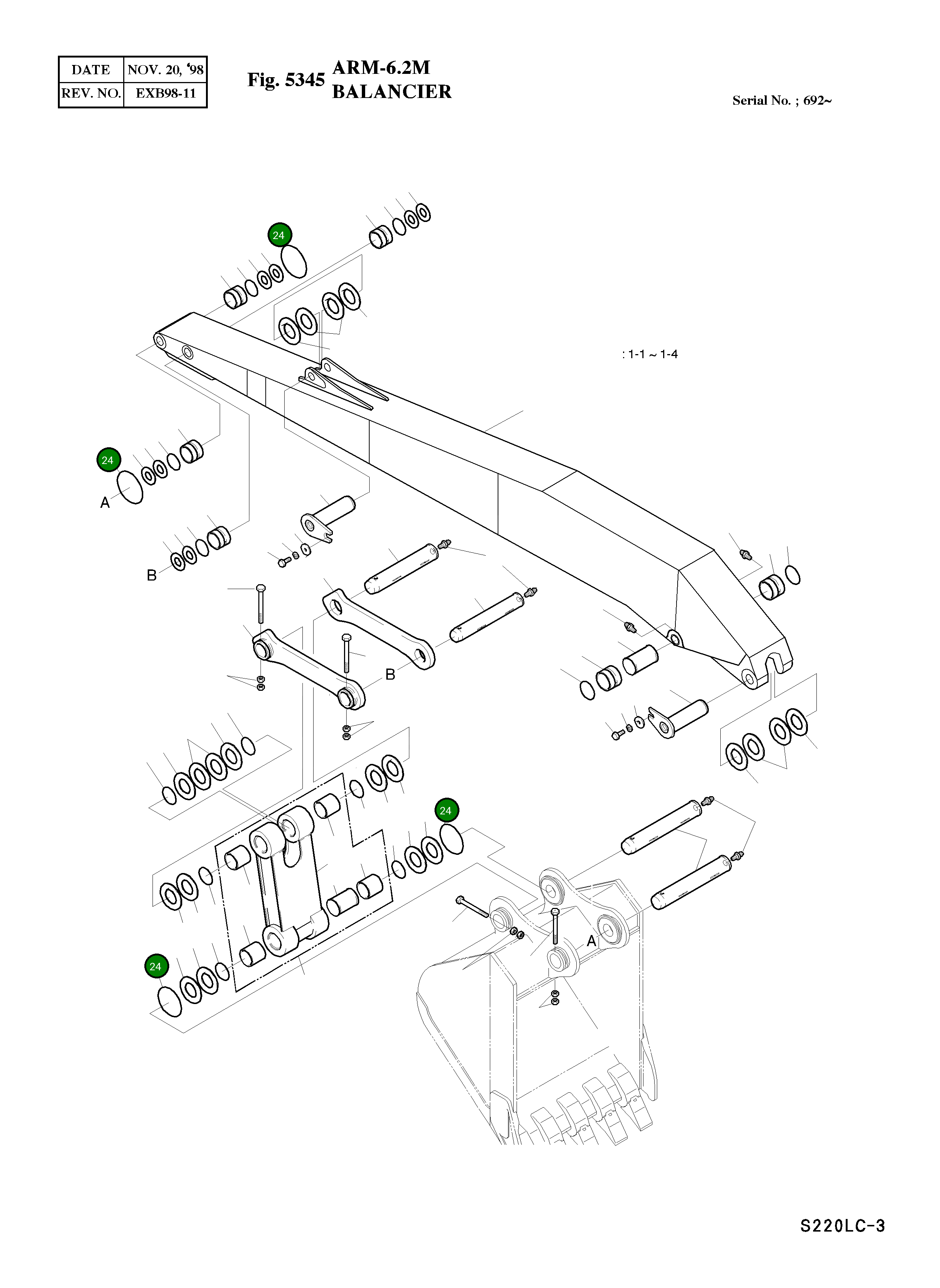 Кольцо уплотнительное (O-Ring) 2180-1105D1 Komatsu