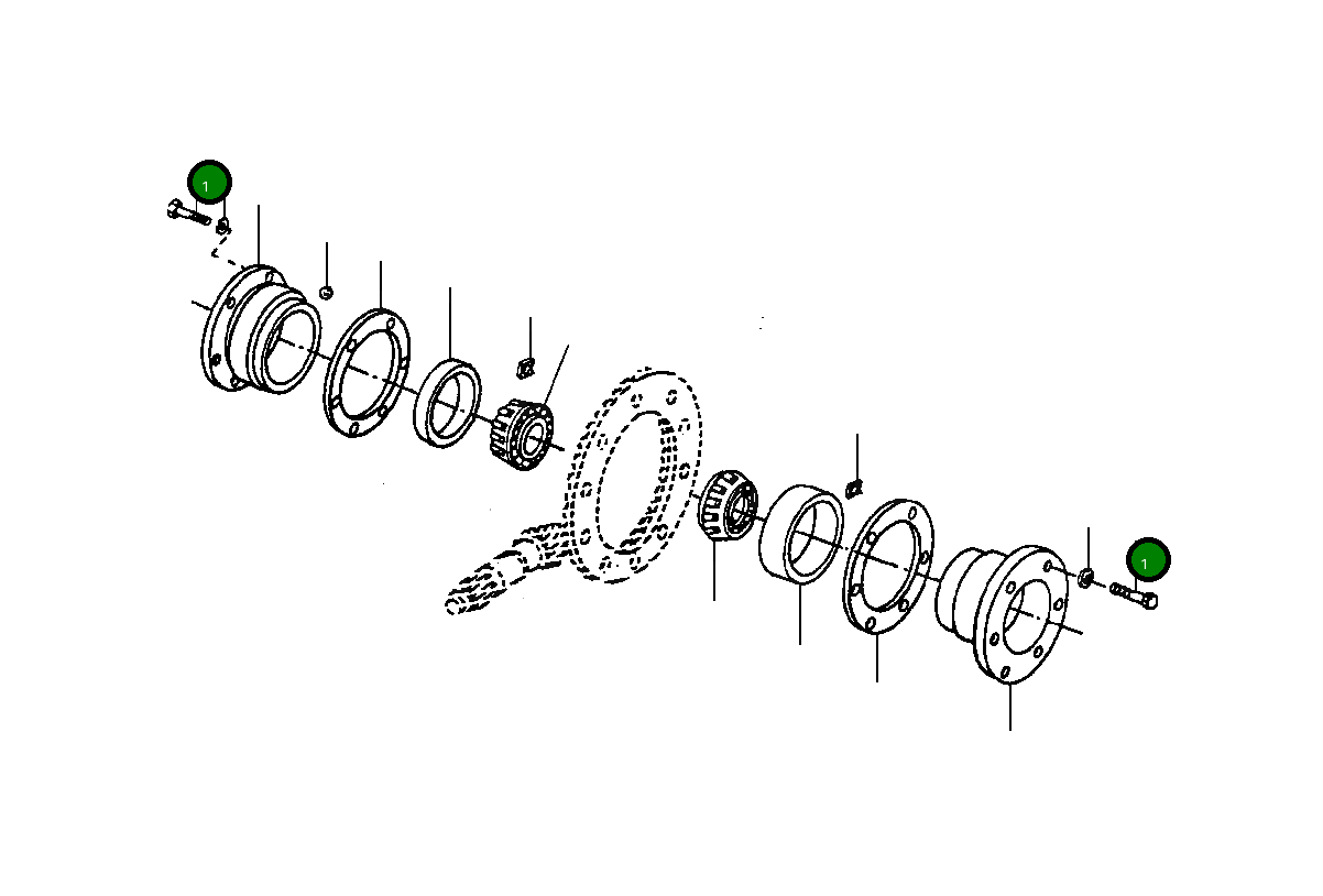 Болт 1432 900 H1 Komatsu