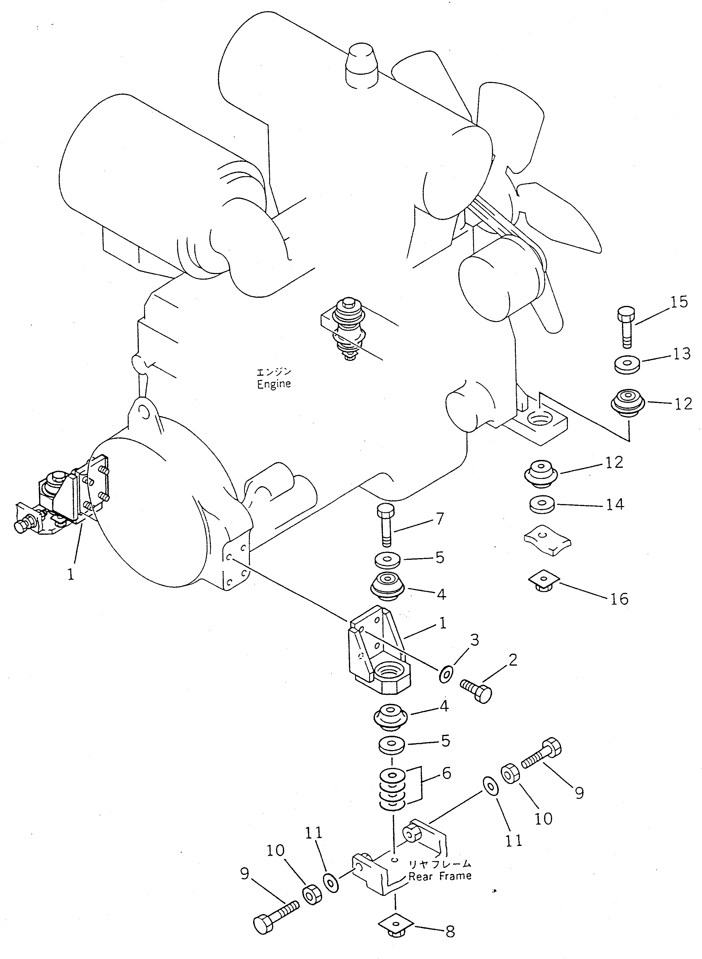 Болт 421-01-11290  Komatsu
