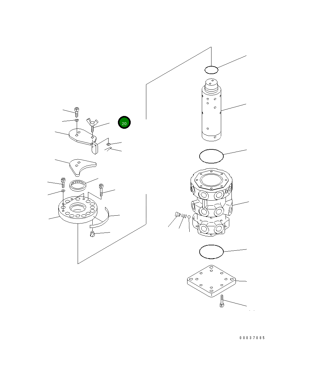 Болт 21U-62-34580 Komatsu