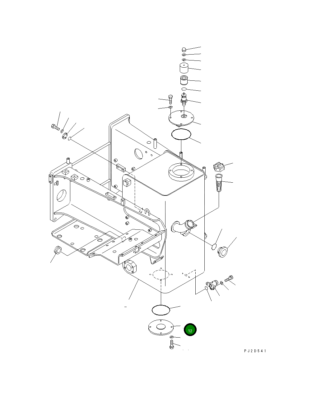 Крышка 201-60-22130  Komatsu