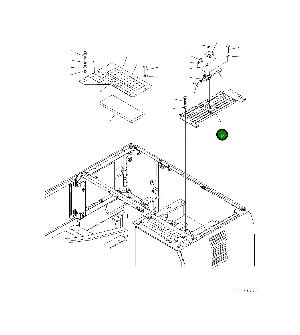 Крышка 21K-54-73461 Komatsu