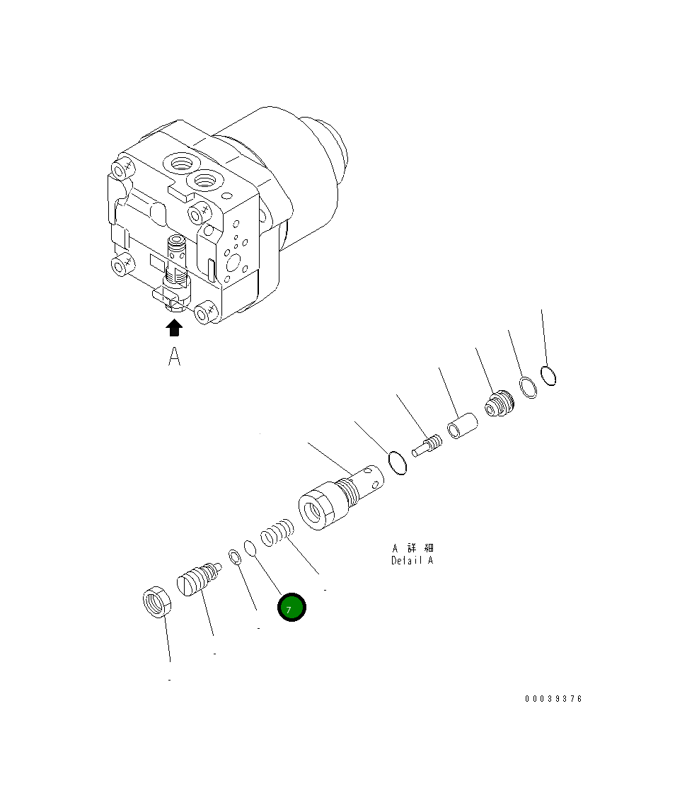 Кольцо уплотнительное (O-Ring) 07000-22010  Komatsu