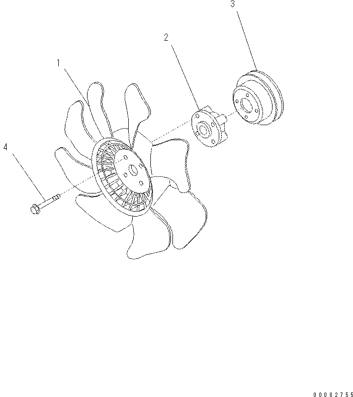 Болт KT01754-50665  Komatsu
