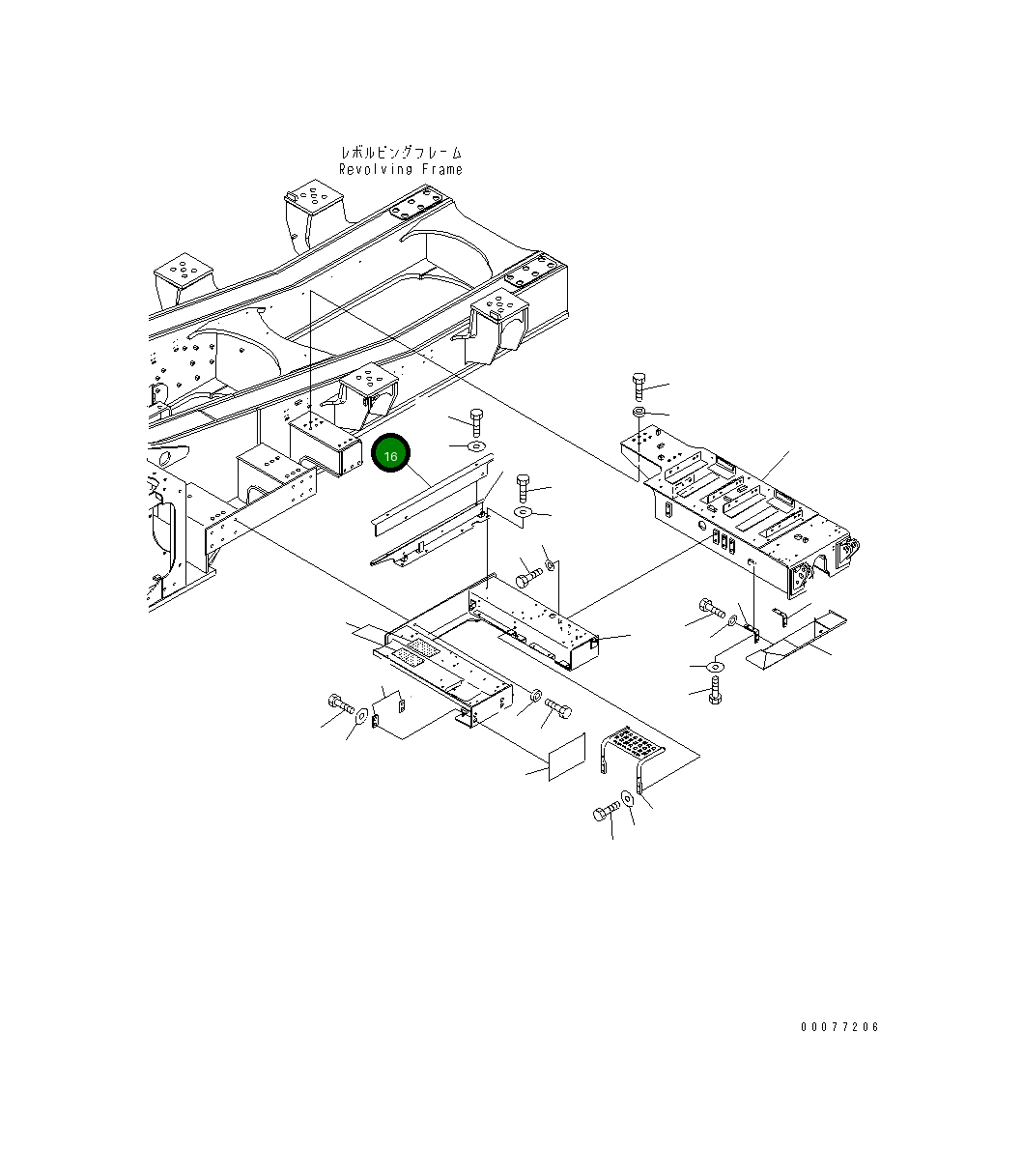 Крышка 21T-54-33490  Komatsu