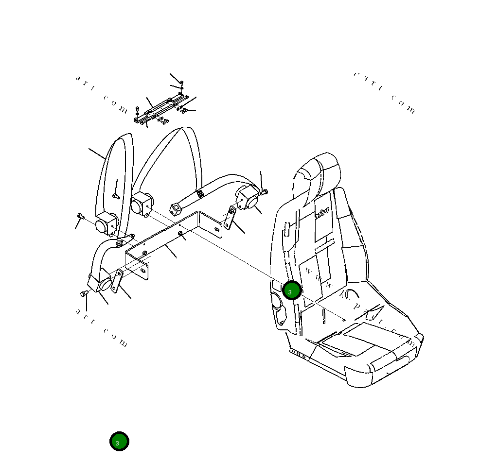 Болт FZ955339  Komatsu