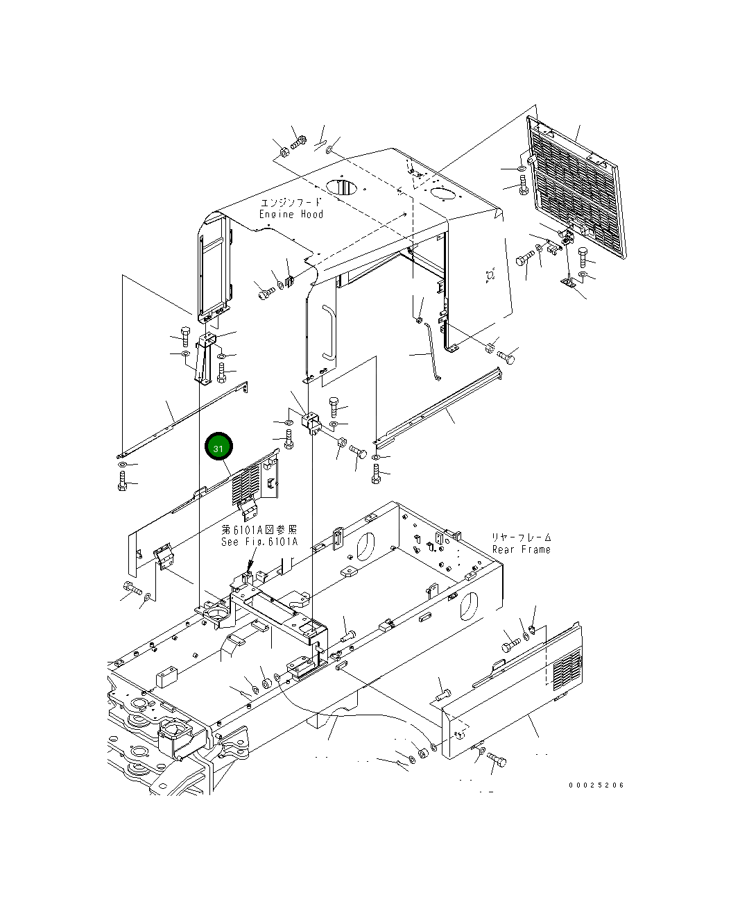 Крышка 23D-54-34142 Komatsu