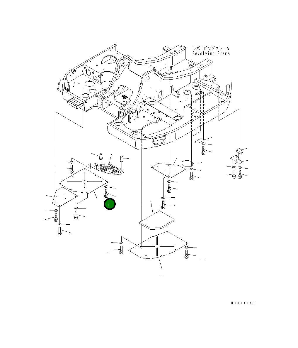 Крышка 22U-54-84490 Komatsu