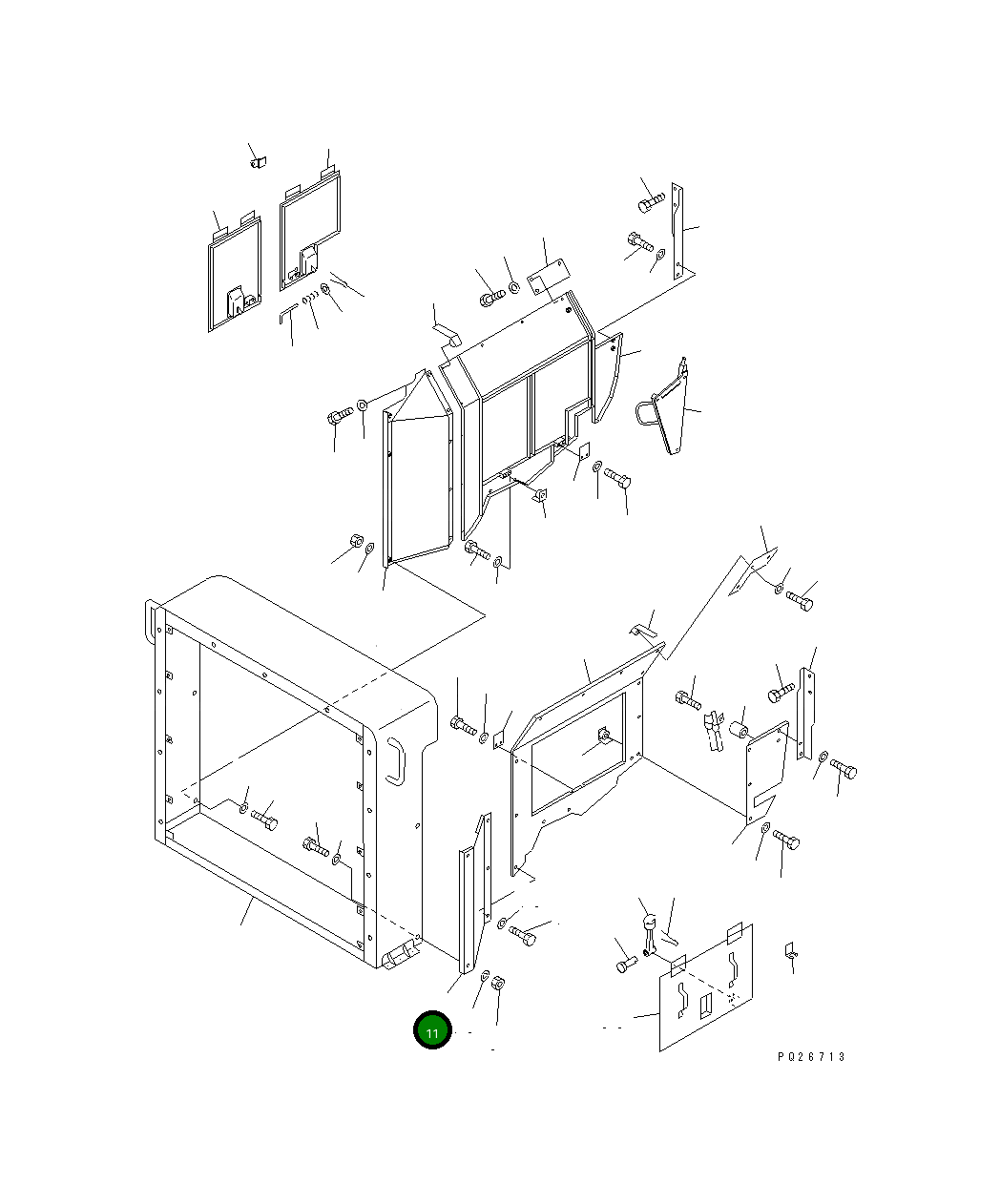 Крышка 561-89-63631  Komatsu