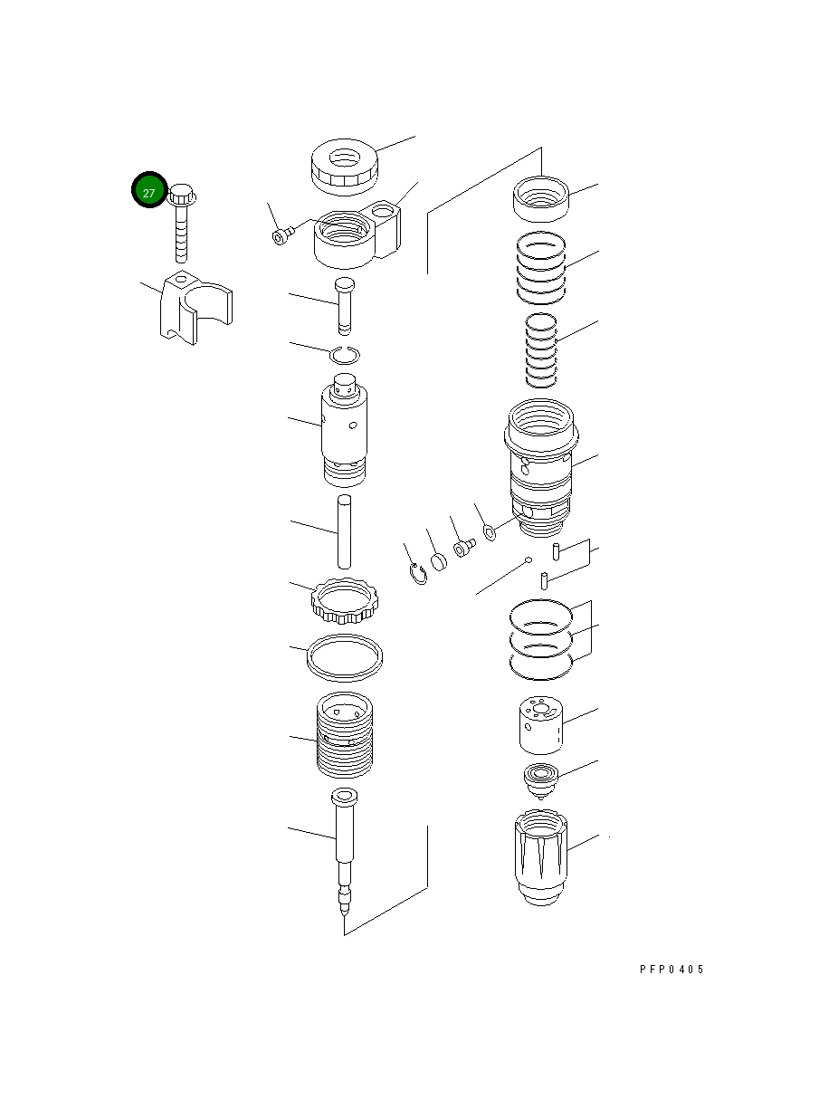 Болт CU3882793  Komatsu