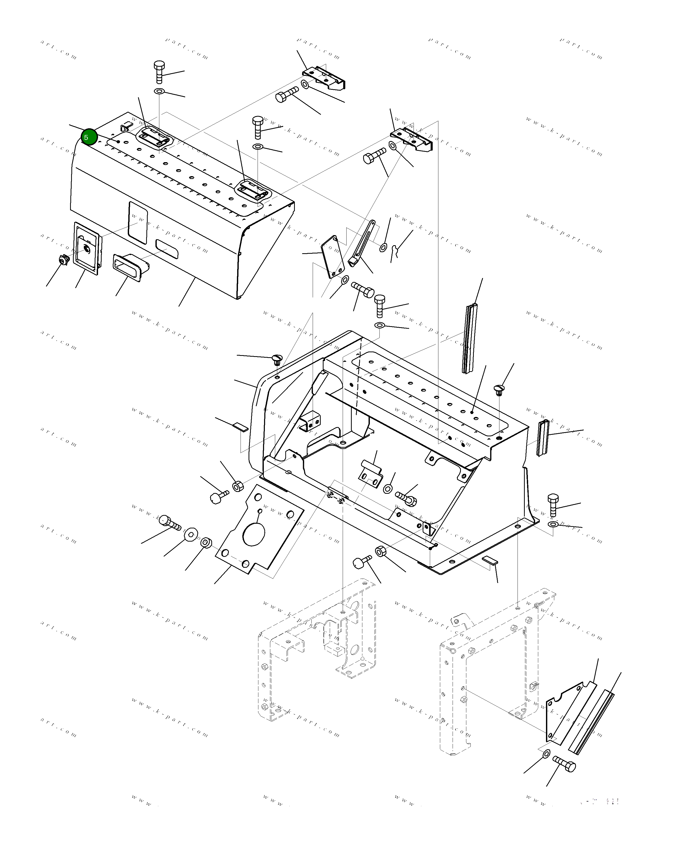 Крышка 208-54-21871  Komatsu