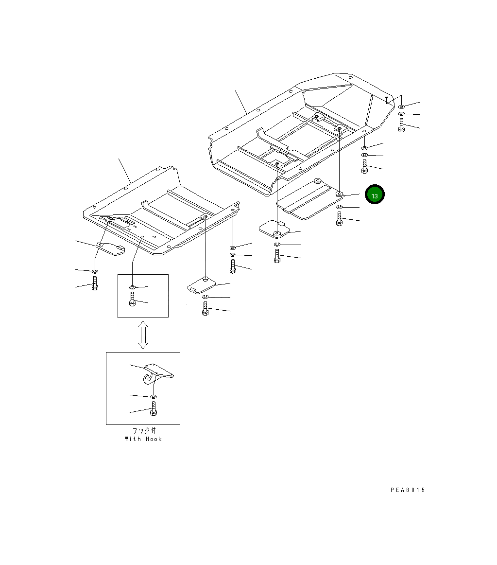 Крышка 13F-54-23260  Komatsu