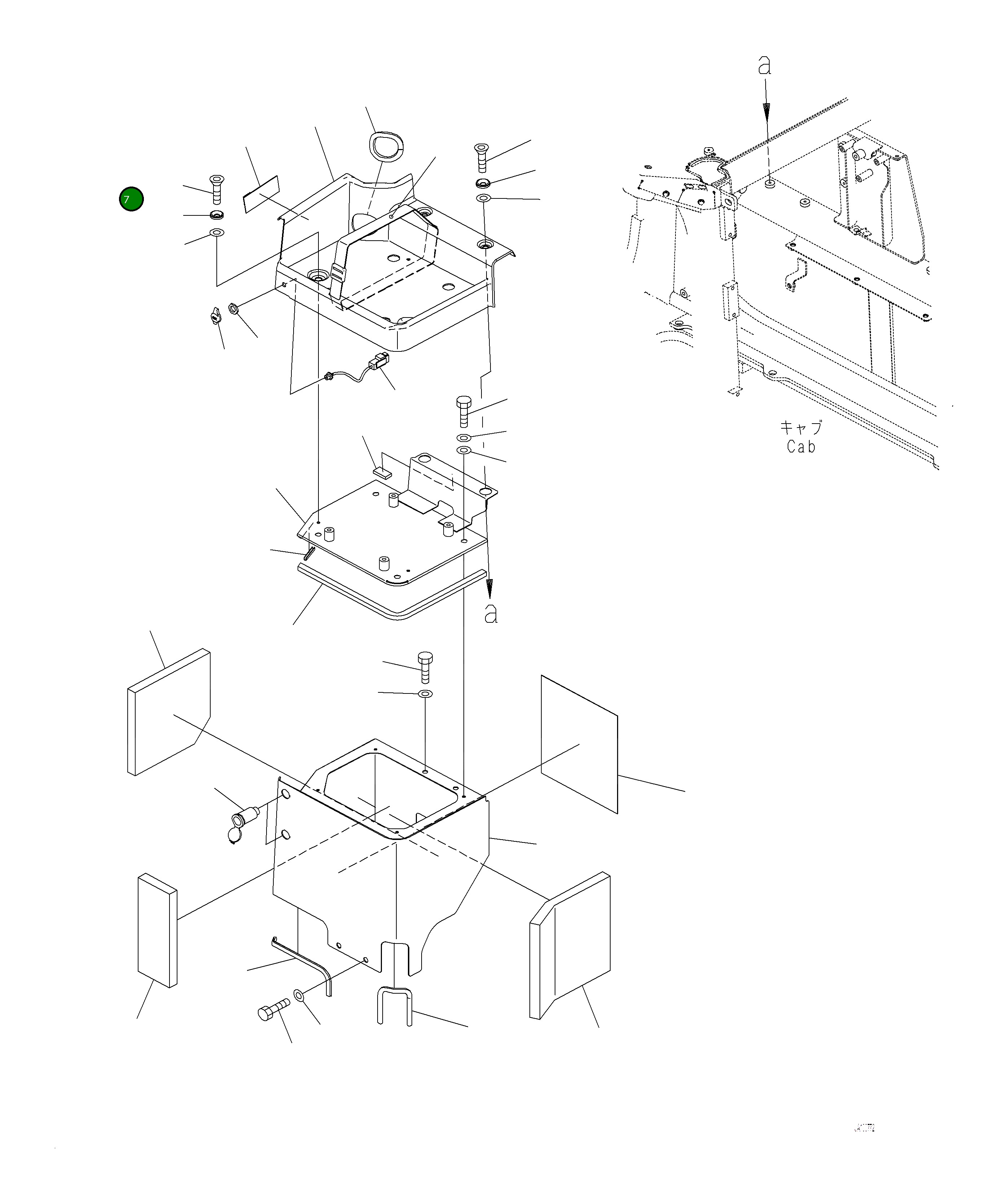 Крышка 421-T32-6821  Komatsu