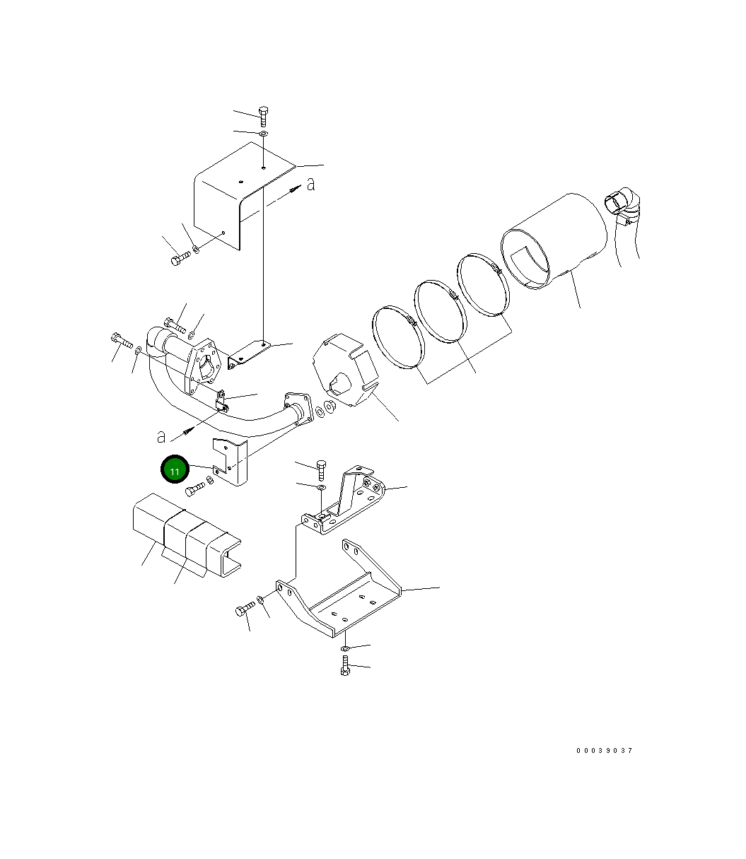 Крышка 22M-01-23260 Komatsu