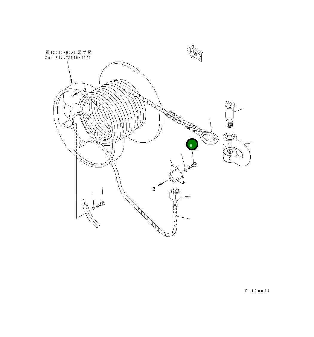 Болт 01252-31080  Komatsu