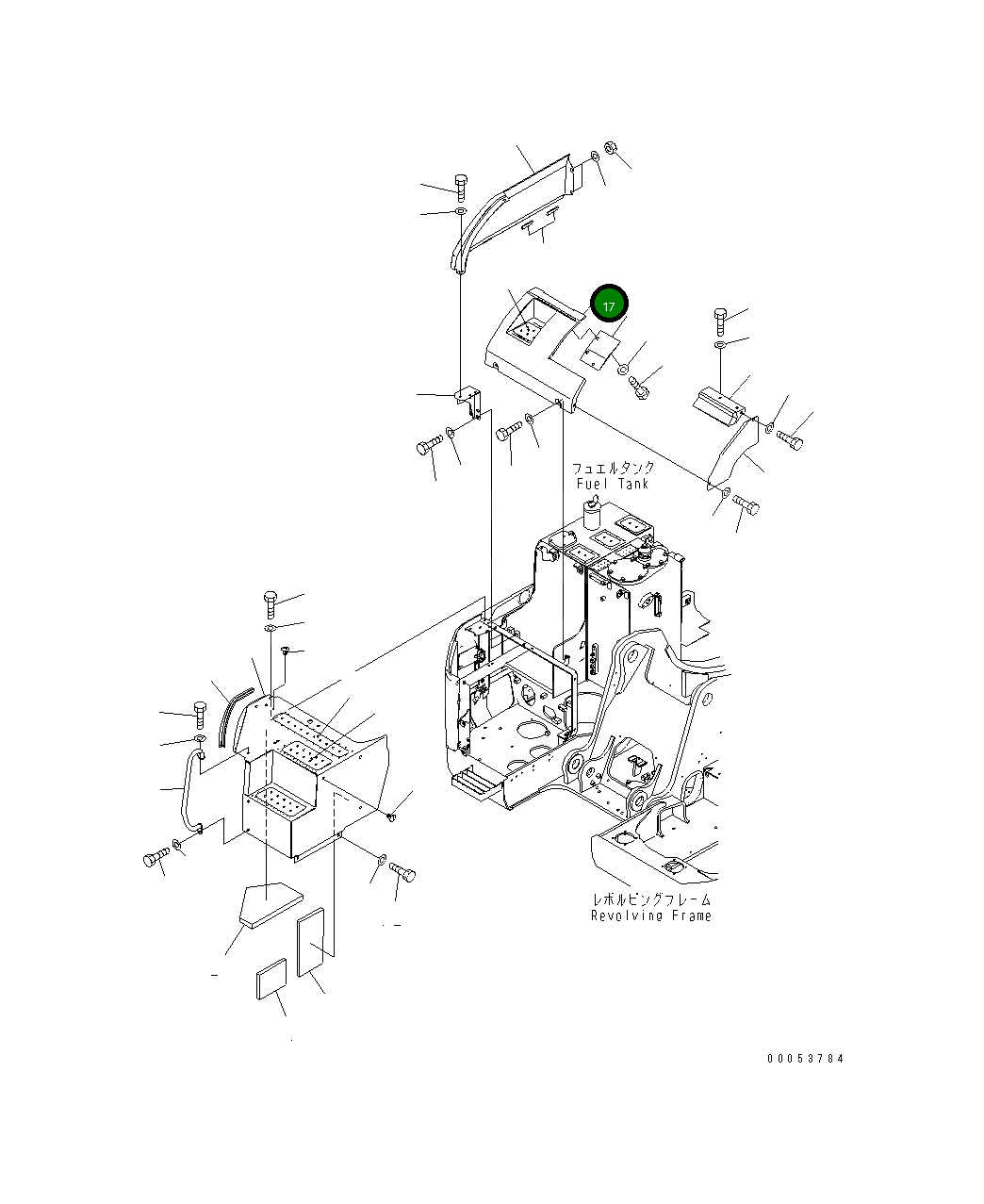 Крышка 22U-54-27371  Komatsu