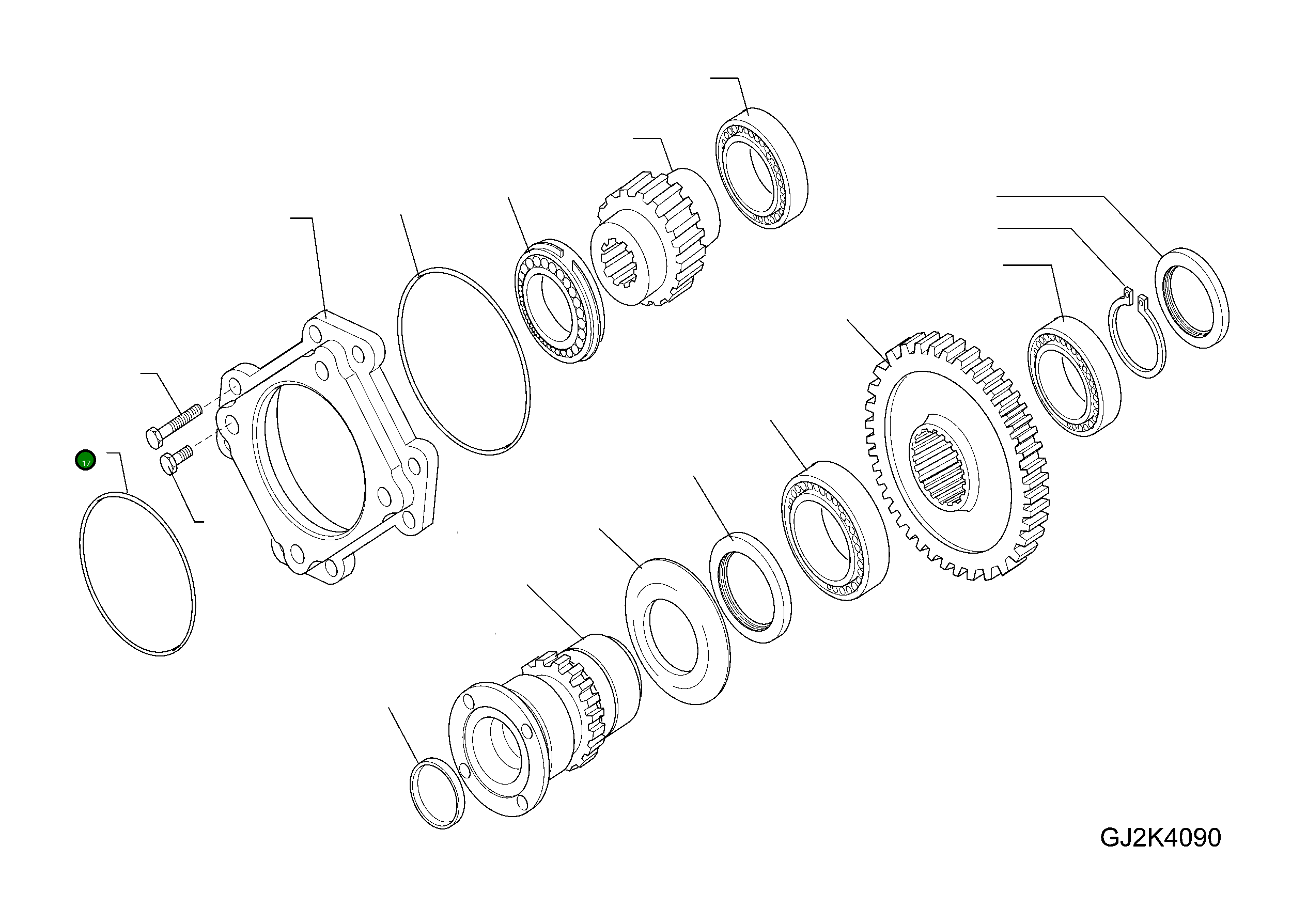 Кольцо уплотнительное (O-Ring) 42T-23-H0P67 Komatsu