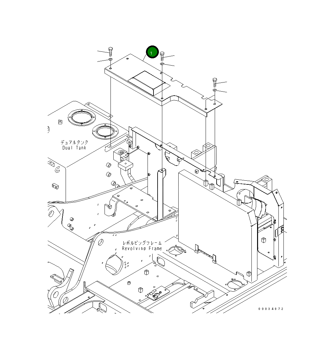 Крышка 20E-54-21210 Komatsu