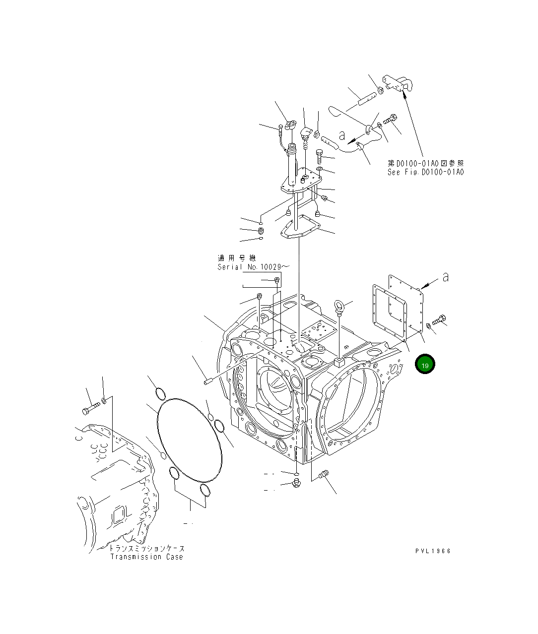 Крышка 19M-22-12330  Komatsu