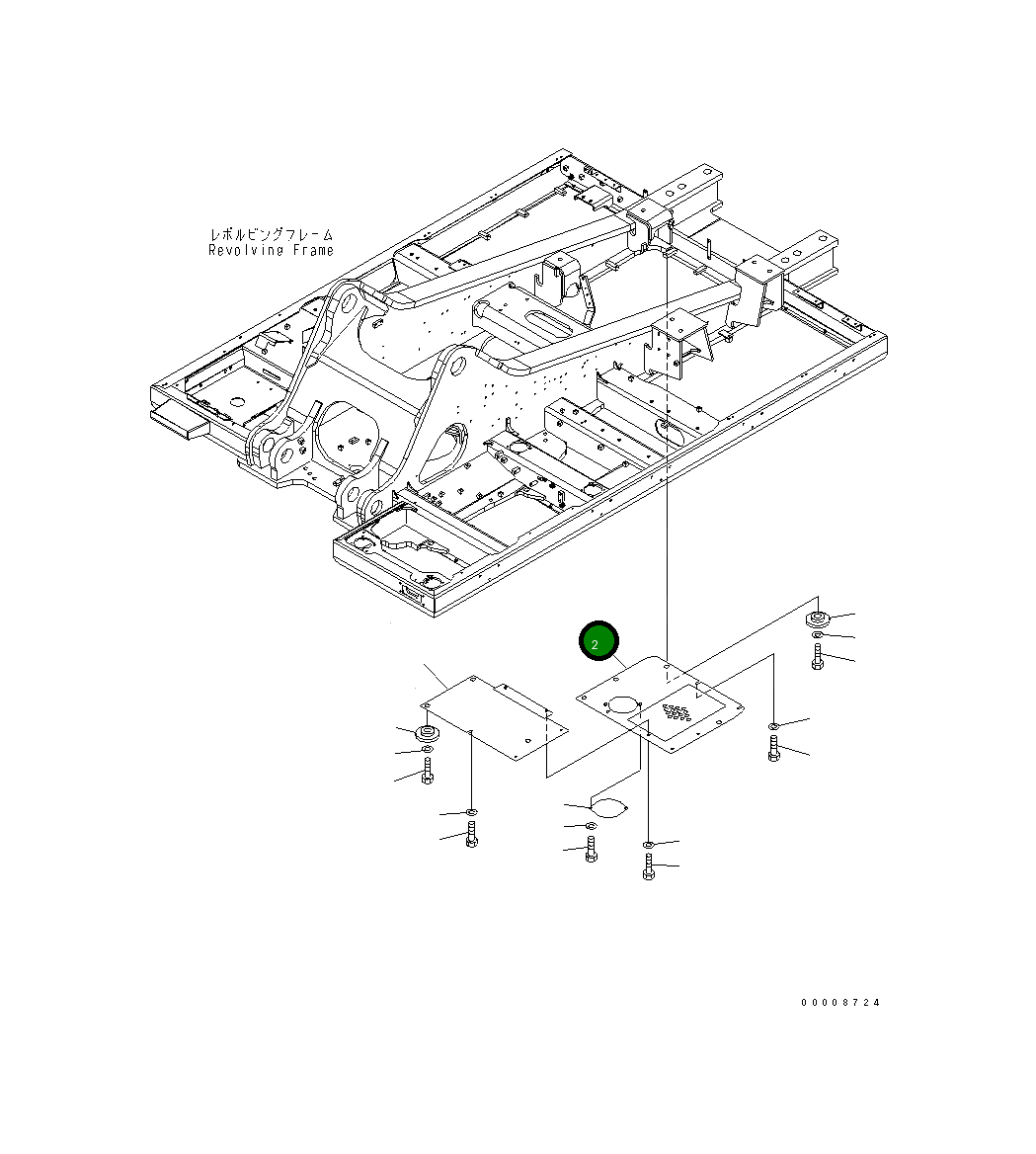 Крышка 21M-54-14781 Komatsu