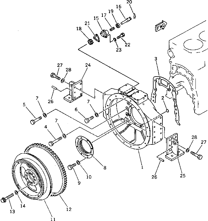 Болт 6162-33-1730  Komatsu