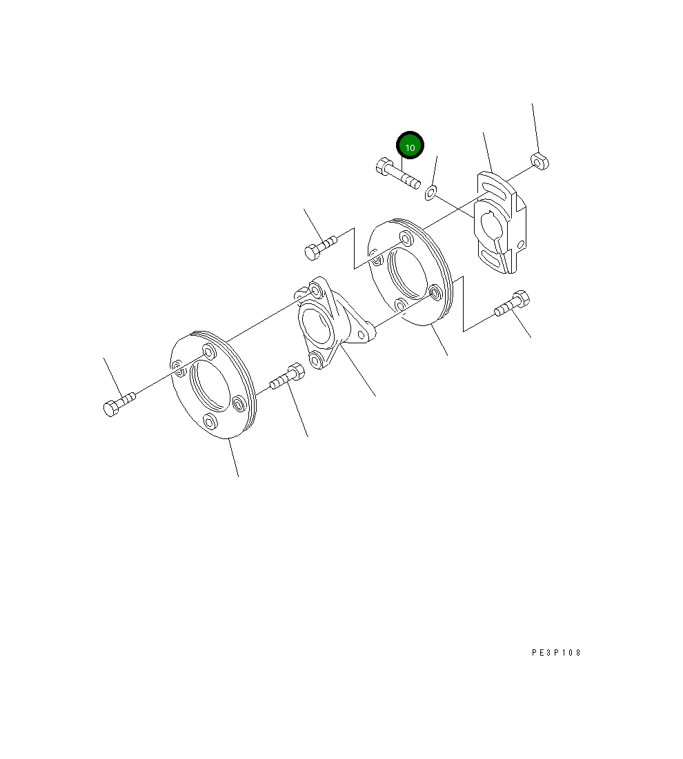 Болт 6553-91-3650 Komatsu