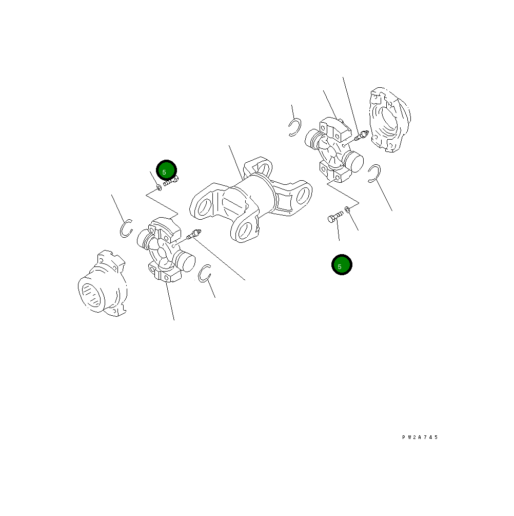 Болт 01010-61255 Komatsu