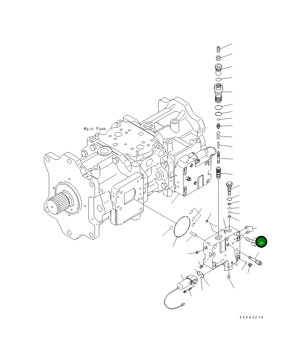 Болт 01252-61275 Komatsu