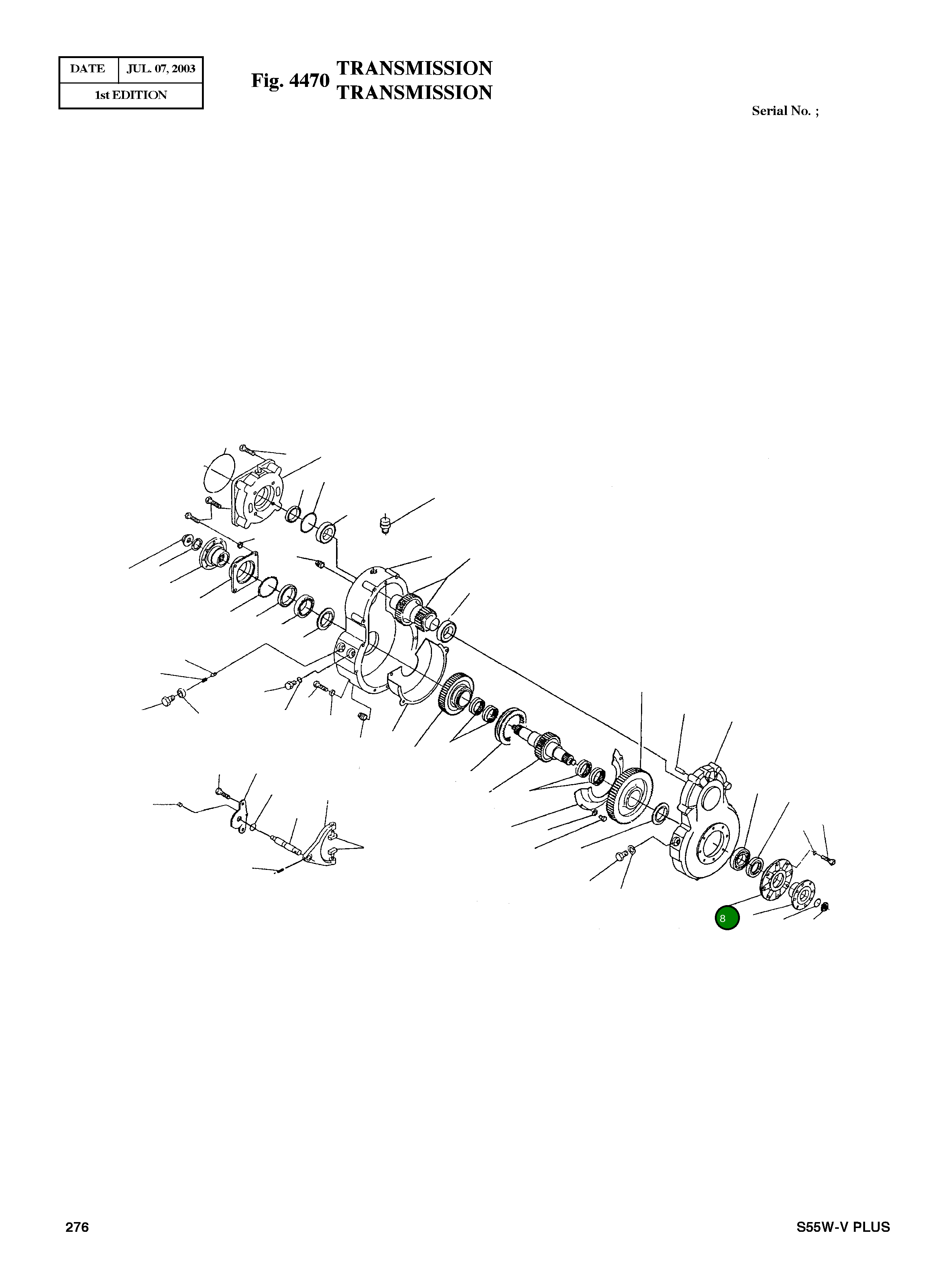 Крышка 357.14.125.01  Komatsu