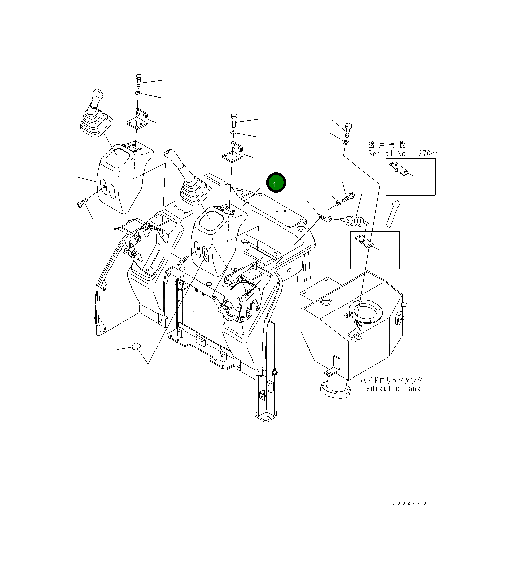 Крышка 22J-43-1A220 Komatsu