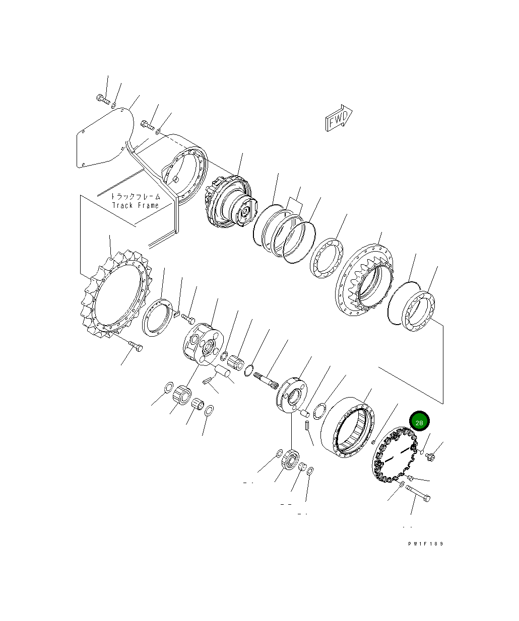 Крышка 22U-27-21192 Komatsu