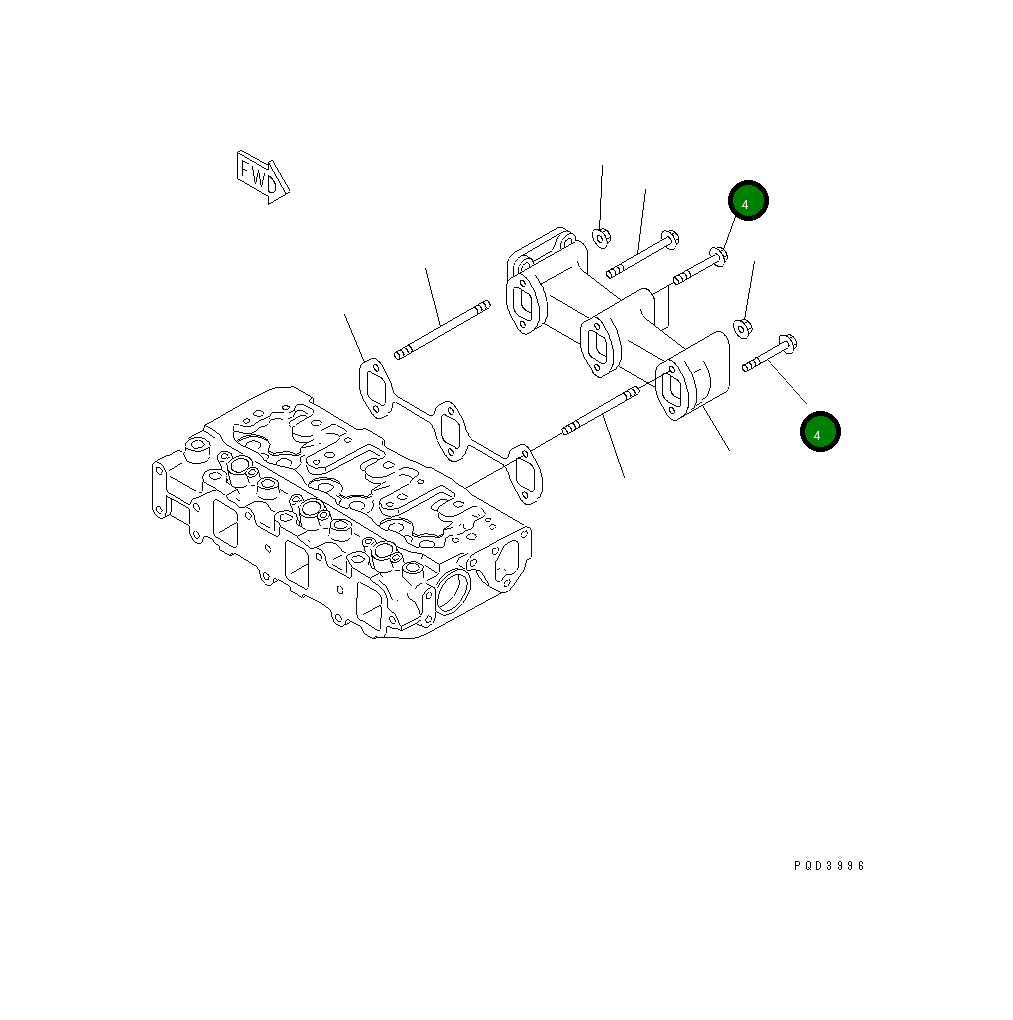 Болт YM26106-080602 Komatsu