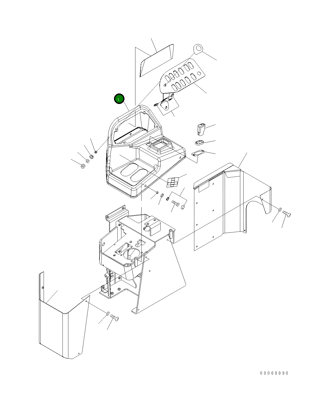 Крышка 423-V91-4351  Komatsu