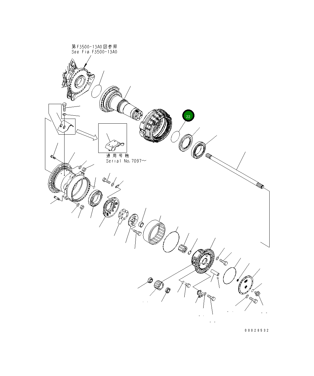 Кольцо уплотнительное (O-Ring) 07000-15280 Komatsu